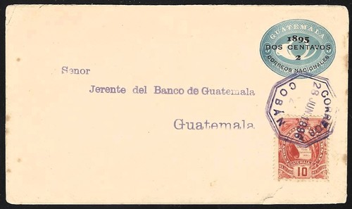 Guatemala 1896 mult - guatemala, mult-franked