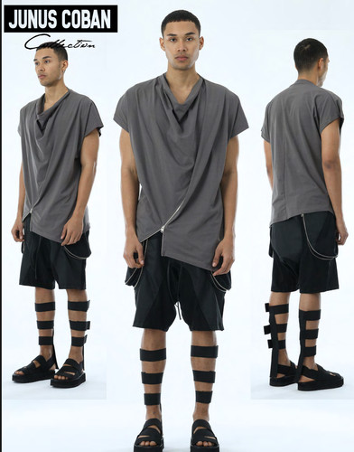 Junus coban mens - grey, sloucy